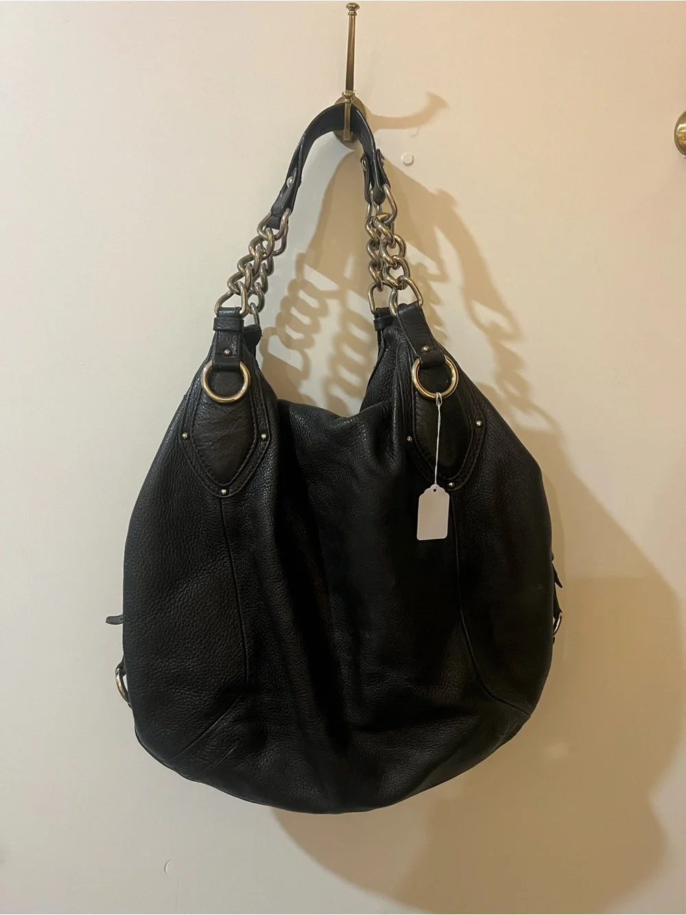 Versace Corniche Medusa Black Leather Hobo Bag
